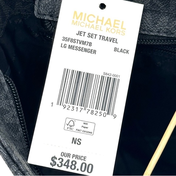 Michael Kors Large Messenger Crossbody Bag Black - Picture 10 of 10